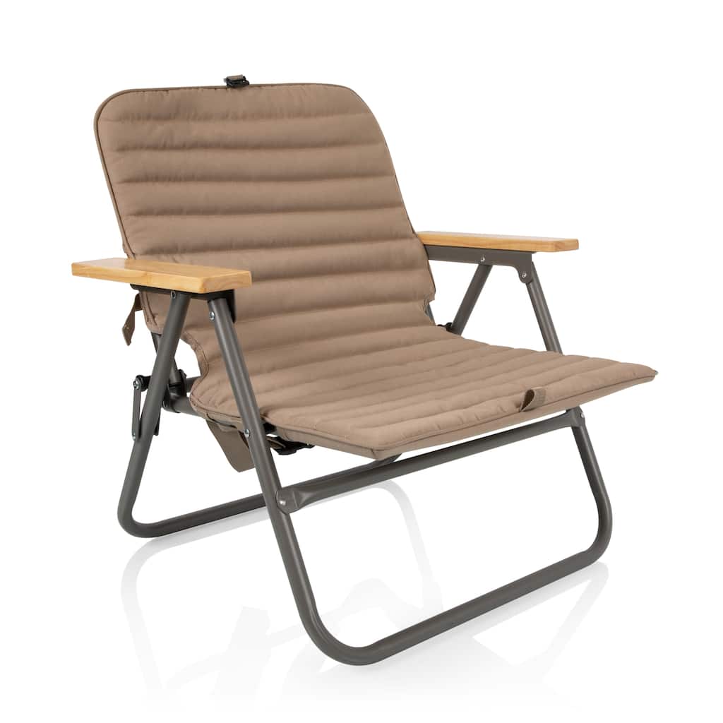 Oniva Descanso Padded Beach Chair, (Shale Brown)