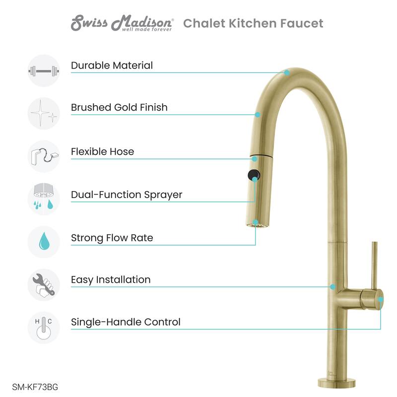 Chalet Single Handle, Pull-Down Kitchen Faucet
