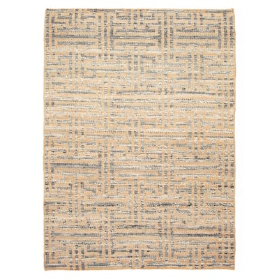 ECARPETGALLERY Flat-Weave Palas Denizli Brown Jute Kilim - 5'4 x 7'4