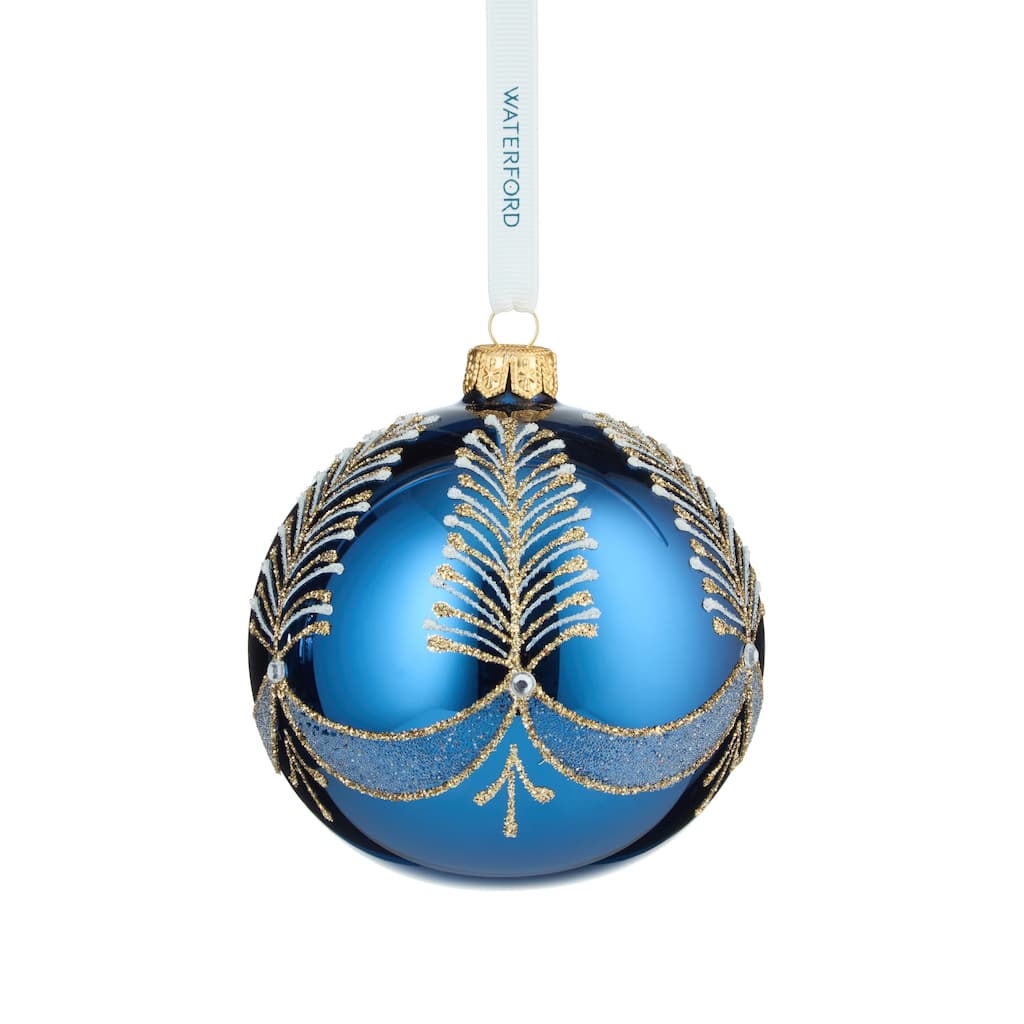 Waterford Holiday Heirlooms Blue Bauble Ornament