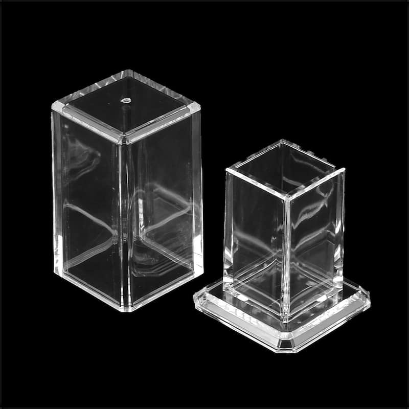Restaurant Family Plastic Cuboid Design Toothpick Storage Holder - Clear - 1.5" x 1.5" x 3"(L*W*H)
