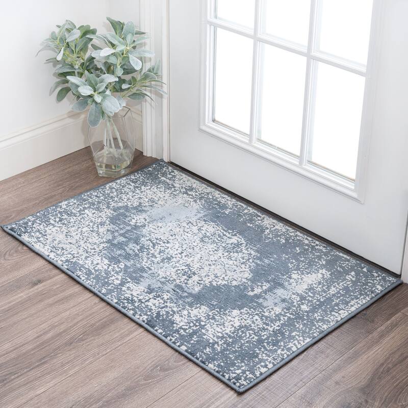Linx Shabby Chic Medallion Indoor Area Rug - 2' x 2'11'' - Blue