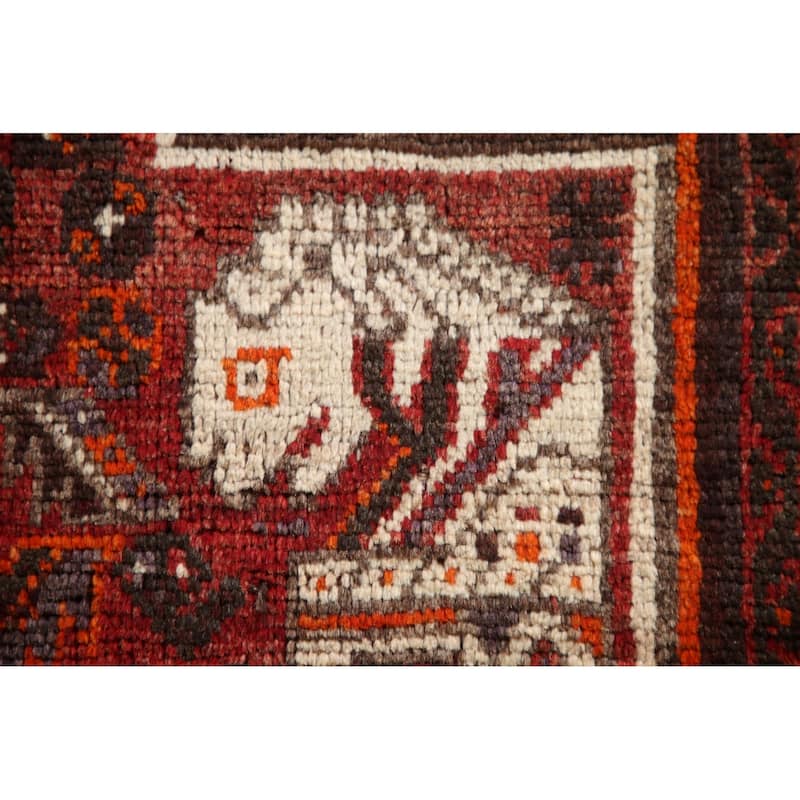 Qashqai Persian Vintage Area Rug Hand-Knotted Wool Carpet - 5'2"x 8'0"
