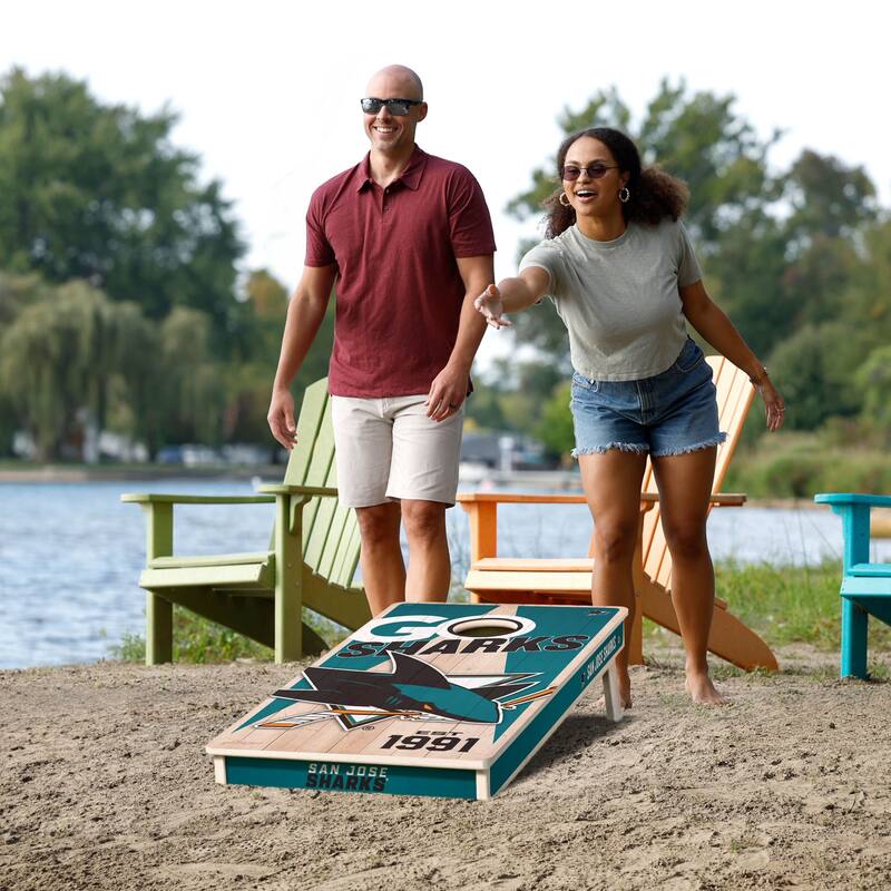 San Jose Sharks NHL 2x4 Cornhole Board Set