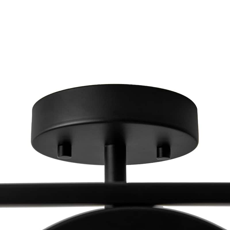 4-Light Textured Glass Candle Square Lantern Ceiling Light 11.8in