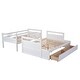 preview thumbnail 34 of 41, Convertible Bunk Bed into Twin Bed & Full Bed, Twin Over Full Wood Bed Frame with Storage Drawers, Ladder and Safety Guardrails