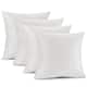 Nestl Solid Microfiber Soft Velvet Throw Pillow Cover (Set of 4) - 22" x 22" - White