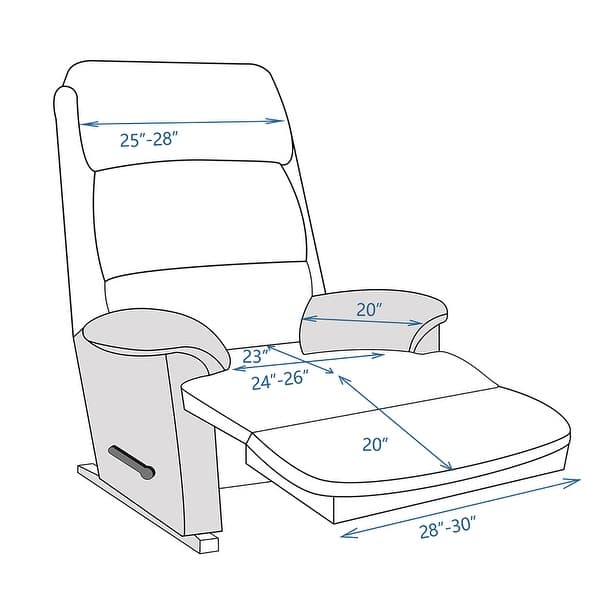 dimension image slide 1 of 4, Stonecrest Non Slip Recliner Chair Cover, Velvet Recliner Slipcover