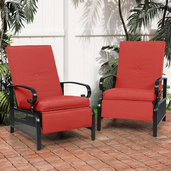 outdoor metal recliner chair