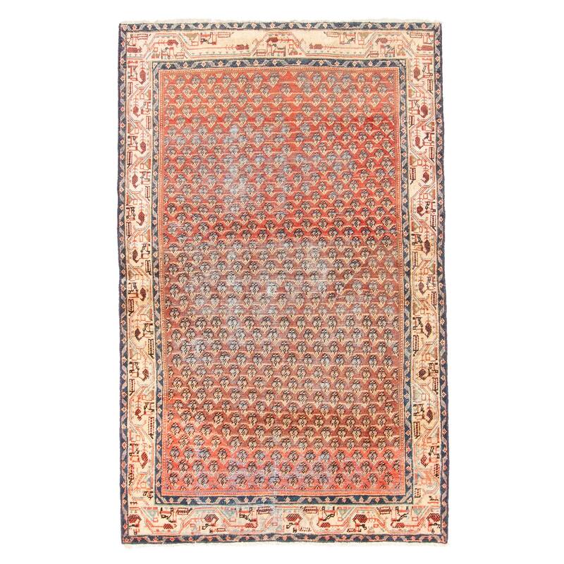 ECARPETGALLERY Hand-knotted Andelz Red Wool Rug - 3'10 x 6'2