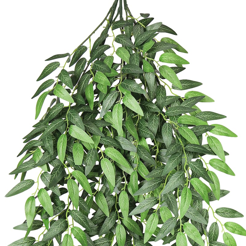 Artificial Italian Ruscus Smilax Leaf Hanging Plant Greenery Foliage Bush 52in - 52" L x 22" W x 3" DP