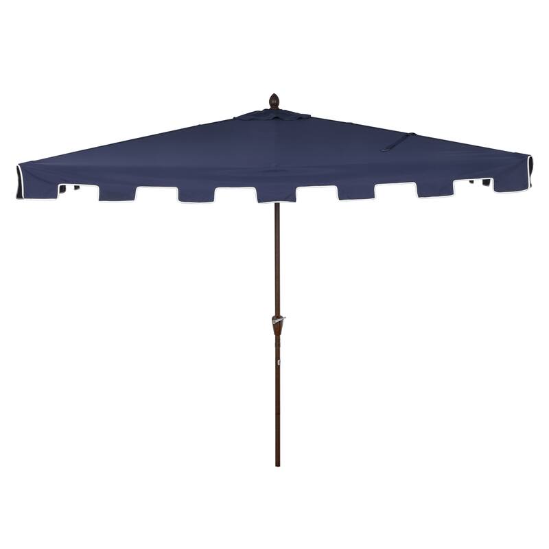 Beverly 9 ft. Classic MidCentury Rectangular Half Market Patio Umbrella with Crank, Wind Vent and UV Protection, by JONATHAN Y