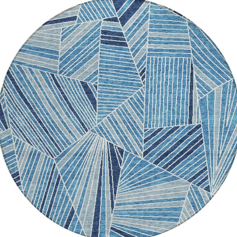 HomeRoots Geometric Transitional Rectangle Outdoor Rug
