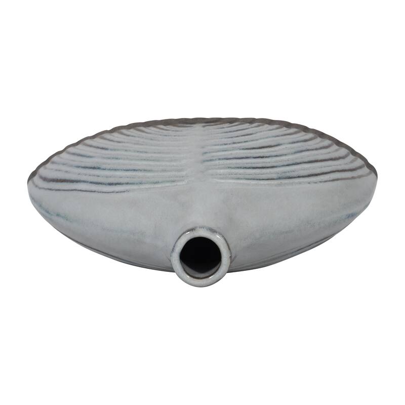 Sagebrook Home Ceramic Blue Round Half Dome Arch Vase