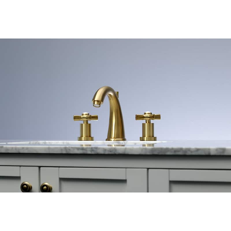 Kingston Brass Millennium 8 in. Widespread Bathroom Faucet - Brushed Brass
