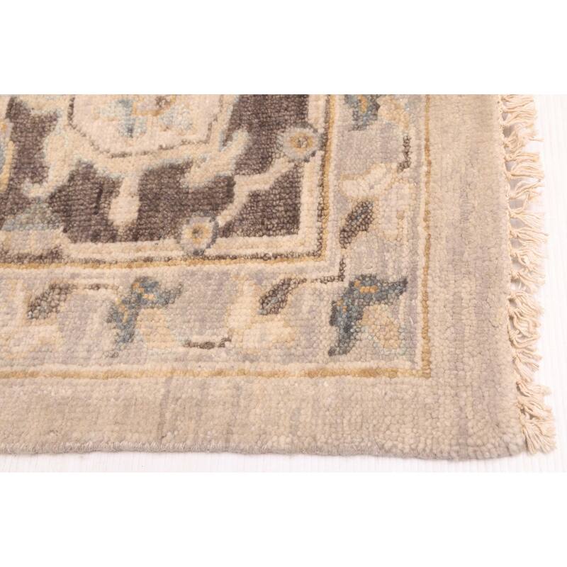 ECARPETGALLERY Hand-knotted Finest Agra Jaipur Light Grey Wool Rug - 8'0 x 11'3