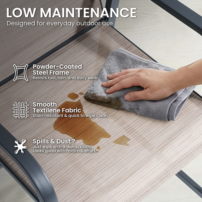 Lightweight Bar Height Barstools Outdoor Bar Stools Patio Bar Chairs - 21.3" W x 22.5" D x 44" H