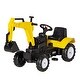 preview thumbnail 10 of 8, Kids Pedal-Powered Ride-On Digger with Functional Bucket and Steering, Ages 3-6