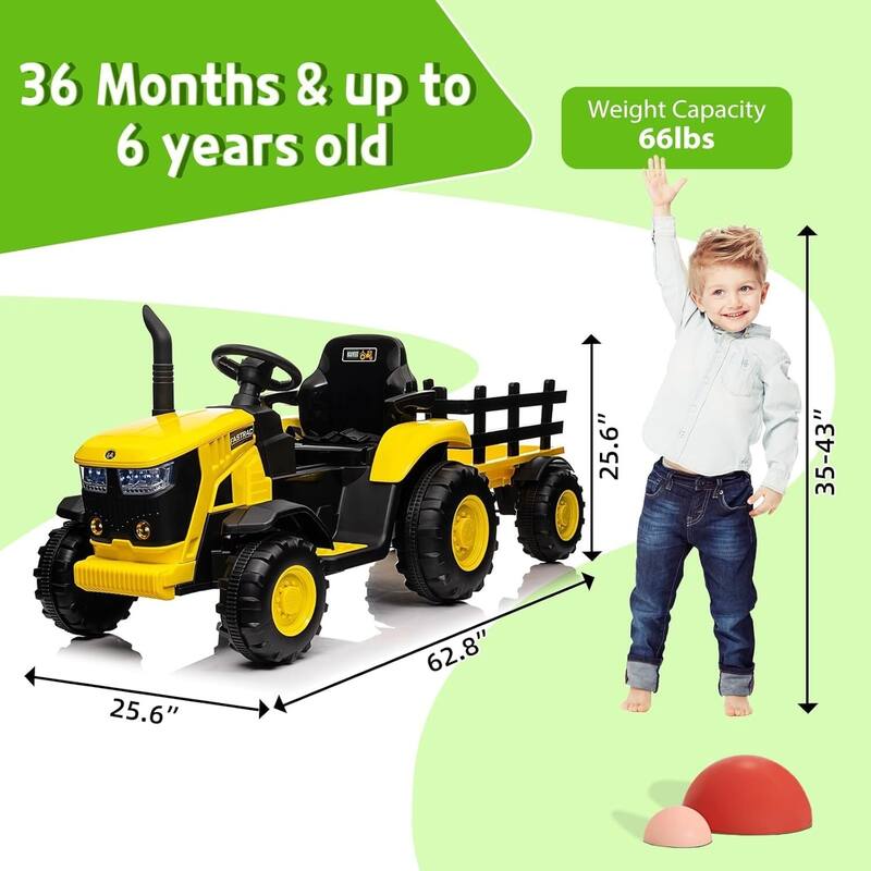 Kids Tractor with Remote Control
