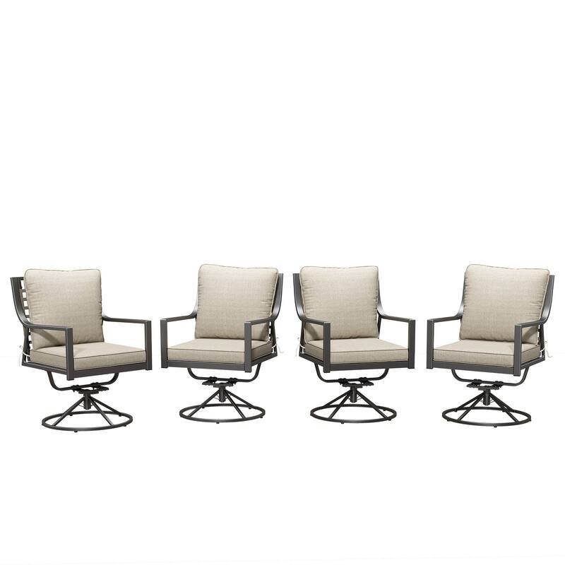 Outdoor Swivel Chairs Patio High Back Glider Chairs