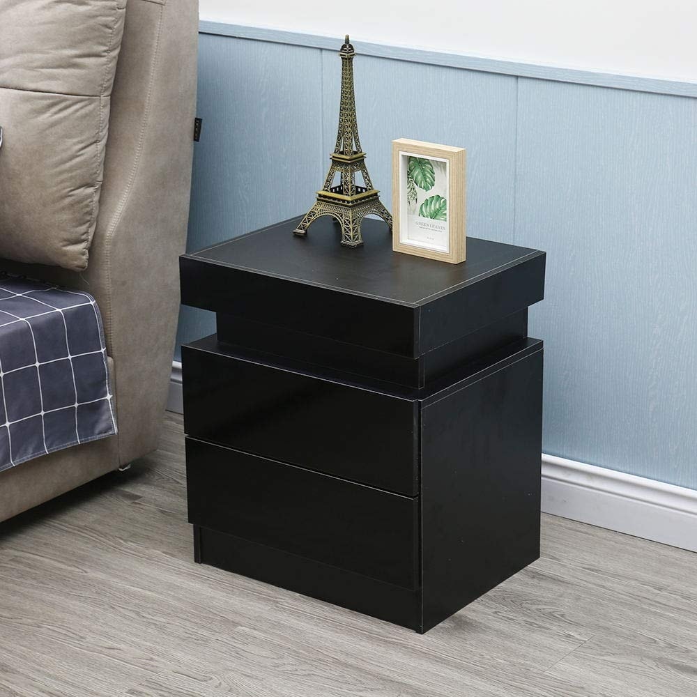 Black gloss sale nightstand
