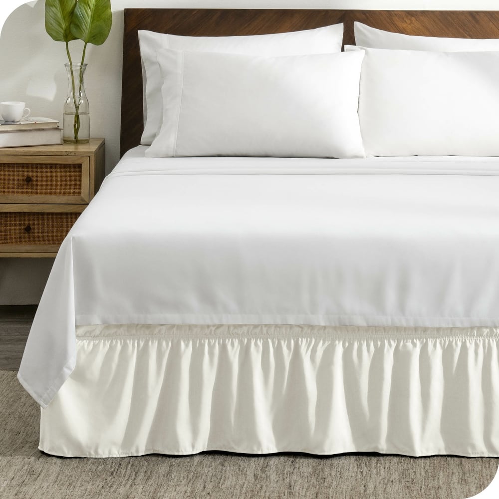 Bare Home Adjustable Wrap Around Bed Skirt