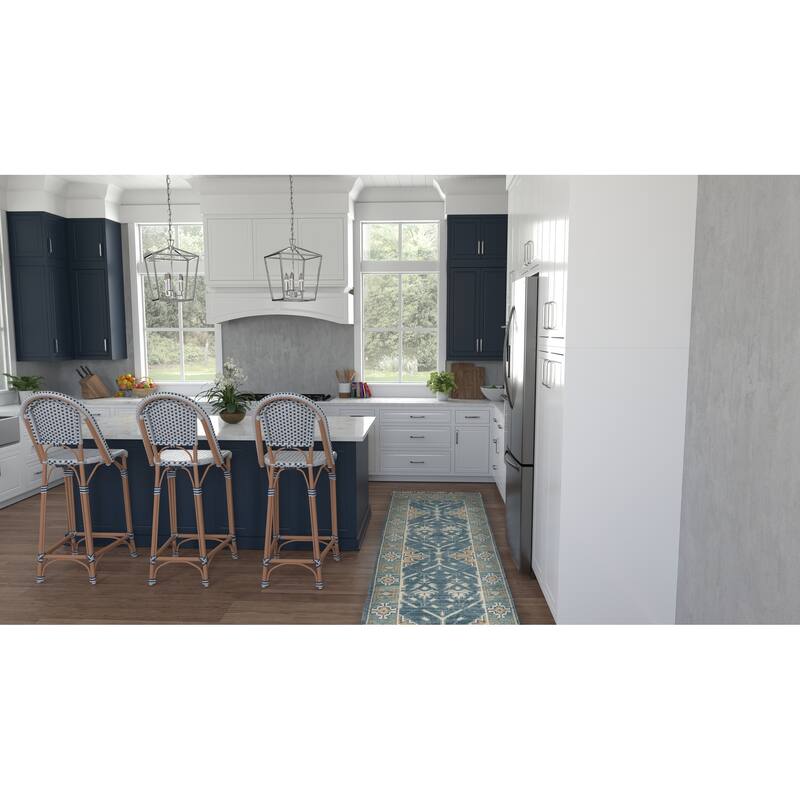 Bashian Papi Blue Transitional Area Rug
