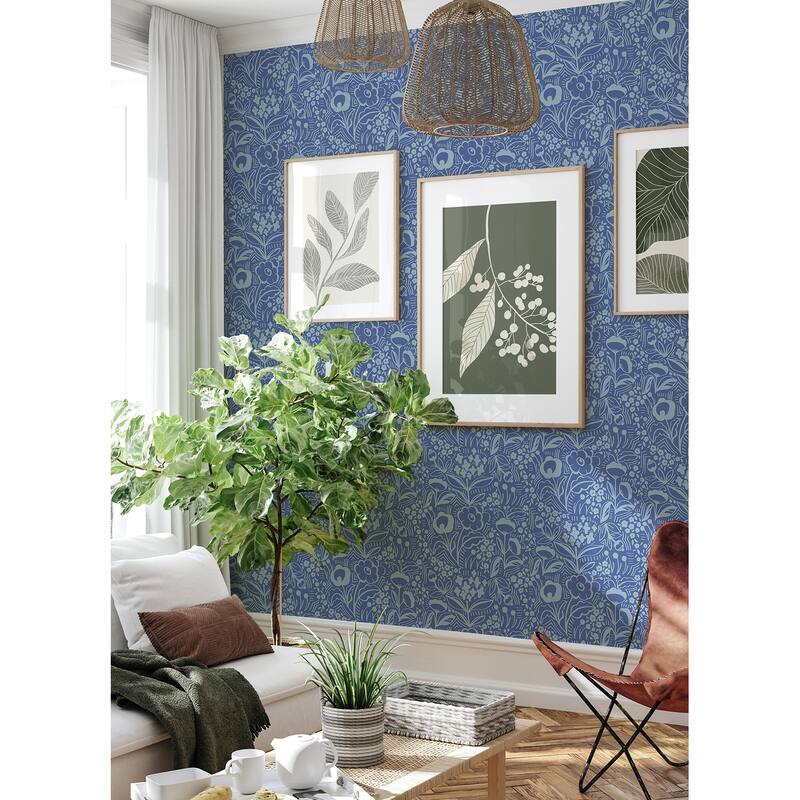Megan Carter Jeani Blue Peel and Stick Wallpaper