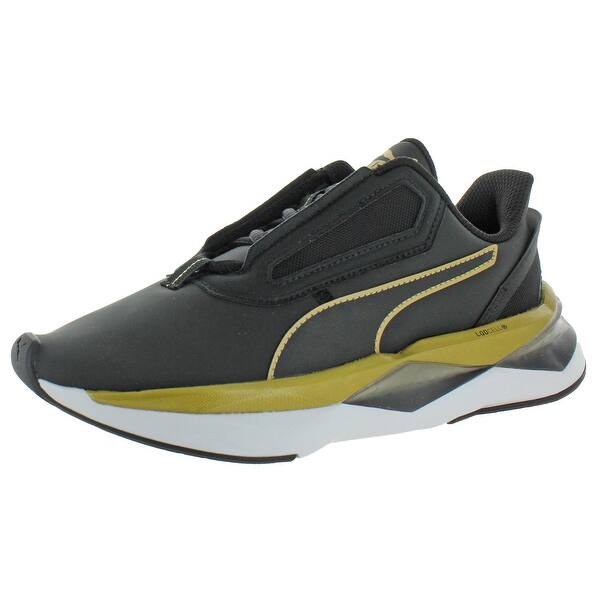 puma black and gold running shoes