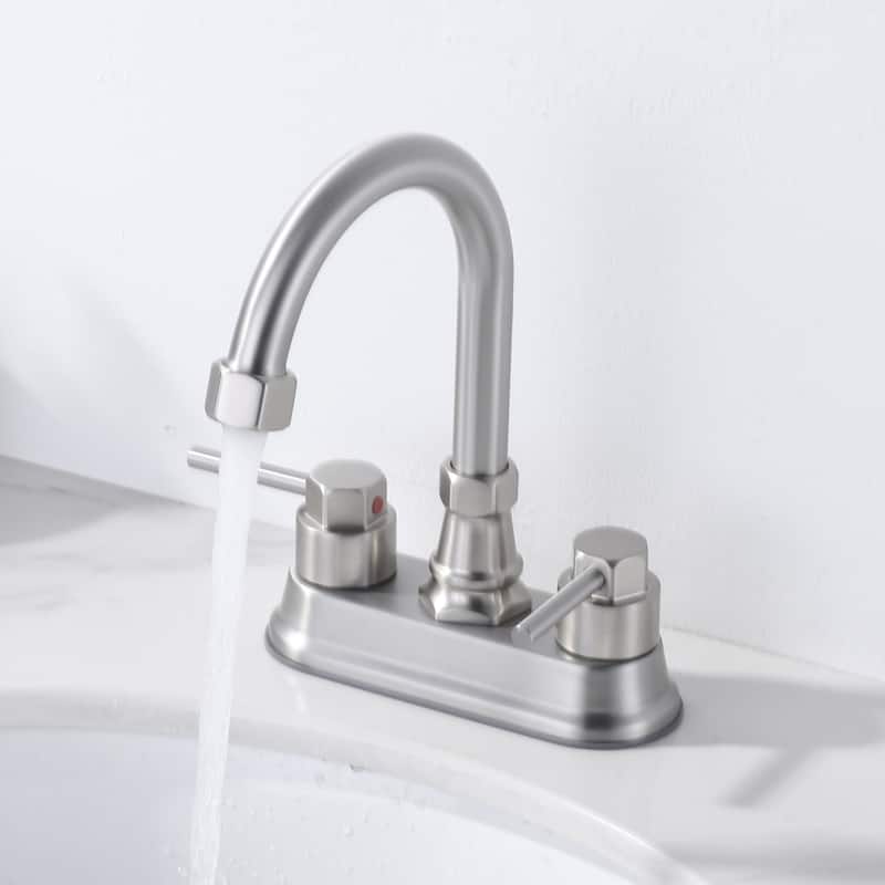 WOWOW 4-inch Dual Handle Bathroom Sink Faucet in Modern