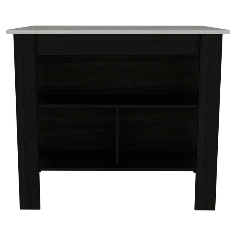 Kitchen Island,Storage Island with Four Legs and Three Shelves