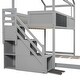 preview thumbnail 8 of 16, Twin over Full House Bunk Bed with Storage and Blackboard