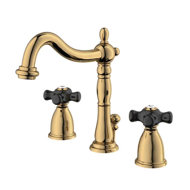 Kingston Brass Duchess 1.2 GPM Widespread Bathroom Faucet with Pop-Up - Polished Brass