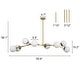 preview thumbnail 21 of 20, 8 - Lights Modern Sputnik Linear Bubble Chandelier With Globe White Glass Shades