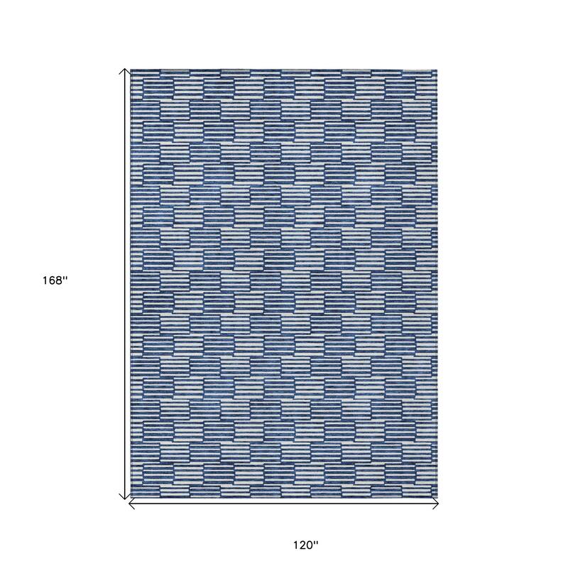 HomeRoots Geometric Transitional Rectangle Outdoor Rug