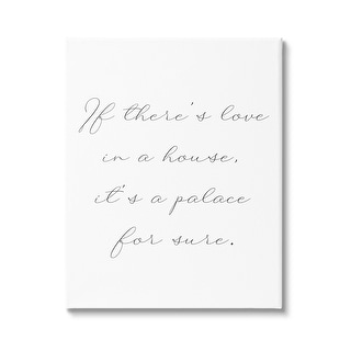 Stupell Minimal Love In A House Canvas Wall Art Design by Daphne ...