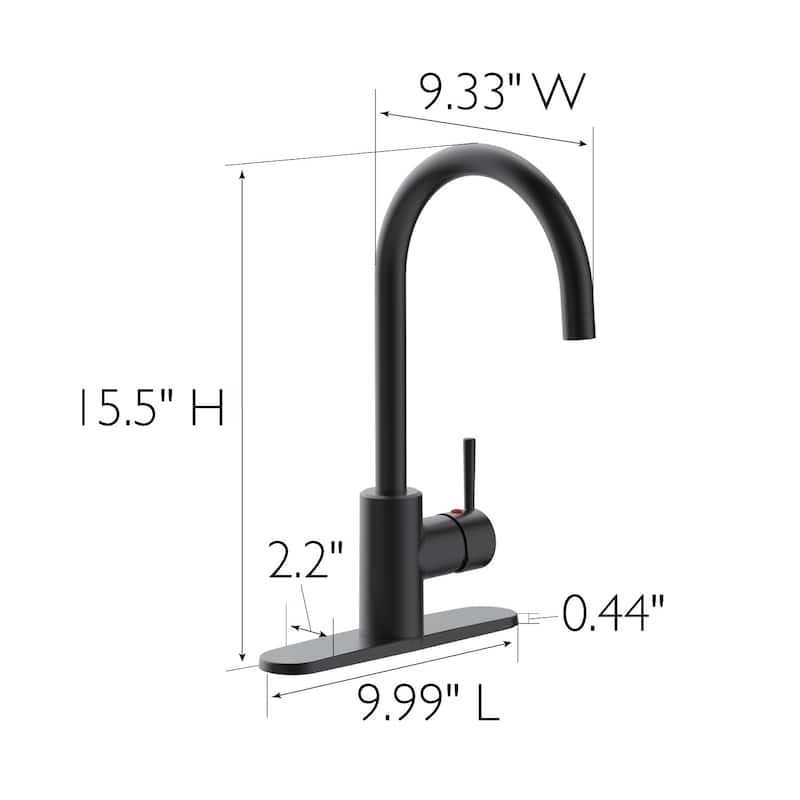 Design House 595678 Eastport II 1.8 GPM Single Hole Kitchen Faucet