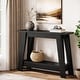 preview thumbnail 17 of 22, 41.3 Inches Farmhouse Console Table, 2 Tiers Wooden Entryway Table Black