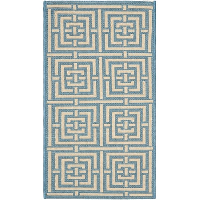SAFAVIEH Courtyard Ginger Indoor/ Outdoor Waterproof Patio Backyard Rug