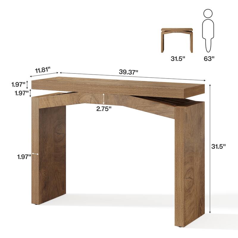 40-Inch Farmhouse Console Table for Entryway