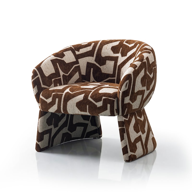 Furniture of America Premier Modern 31-inch Premium Upholstered Barrel Fully Assembled Accent Chair