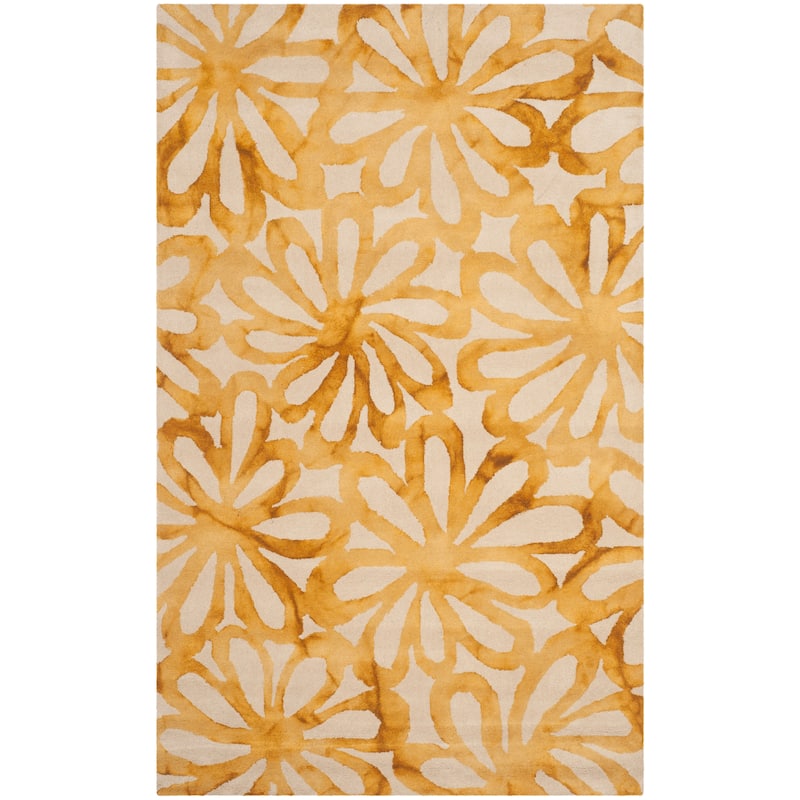 SAFAVIEH Handmade Dip Dye Maze Floral Watercolor Wool Rug