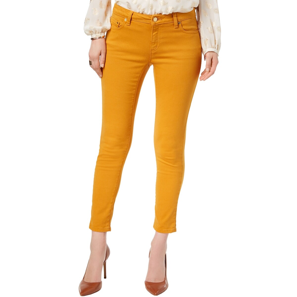 michael kors jeans womens yellow
