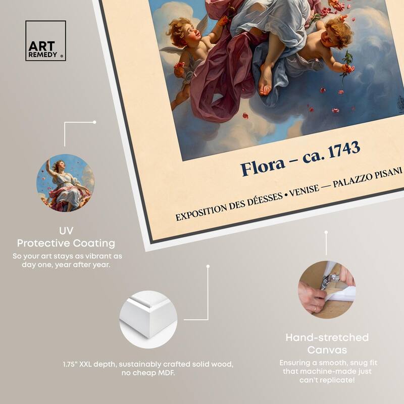 Goddess of Flowers in Flight Canvas by Art Remedy