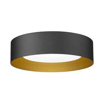 14 Inch LED Flush Mount Ceiling Light with Frosted Glass Shade