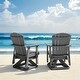 preview thumbnail 33 of 54, Set of 2 HDPE Adirondack Swivel Gliders, Outdoor Patio Chair Set