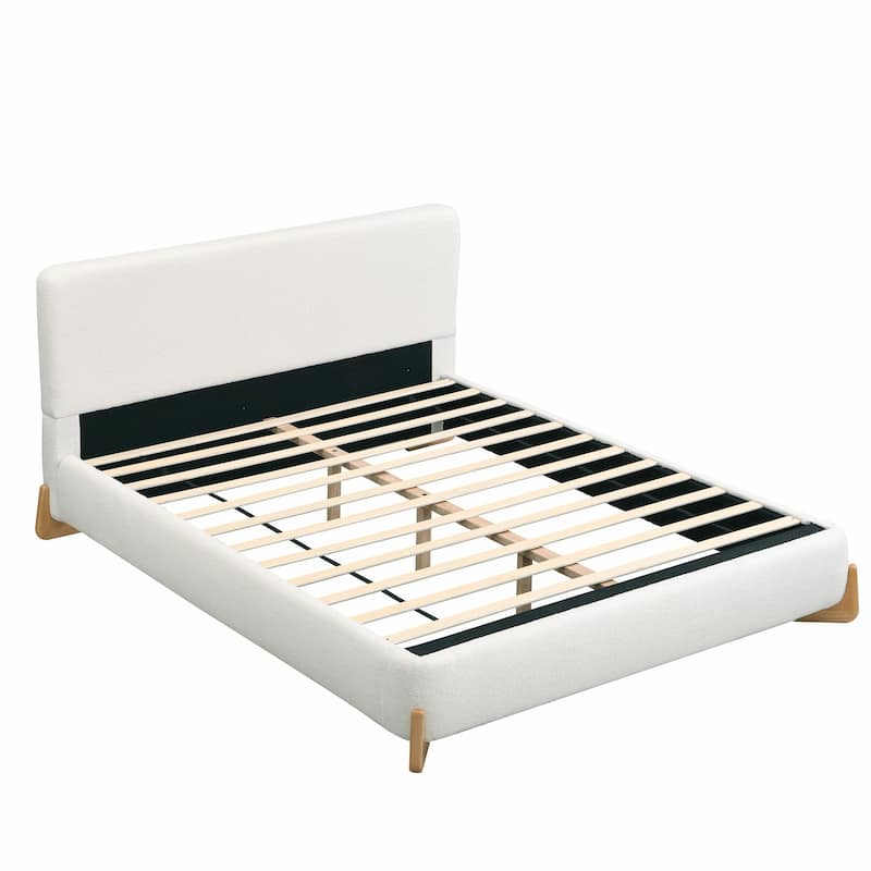 Elegant Boucle Upholstered Bed - A Luxurious & Comfortable Bedroom Centerpiece