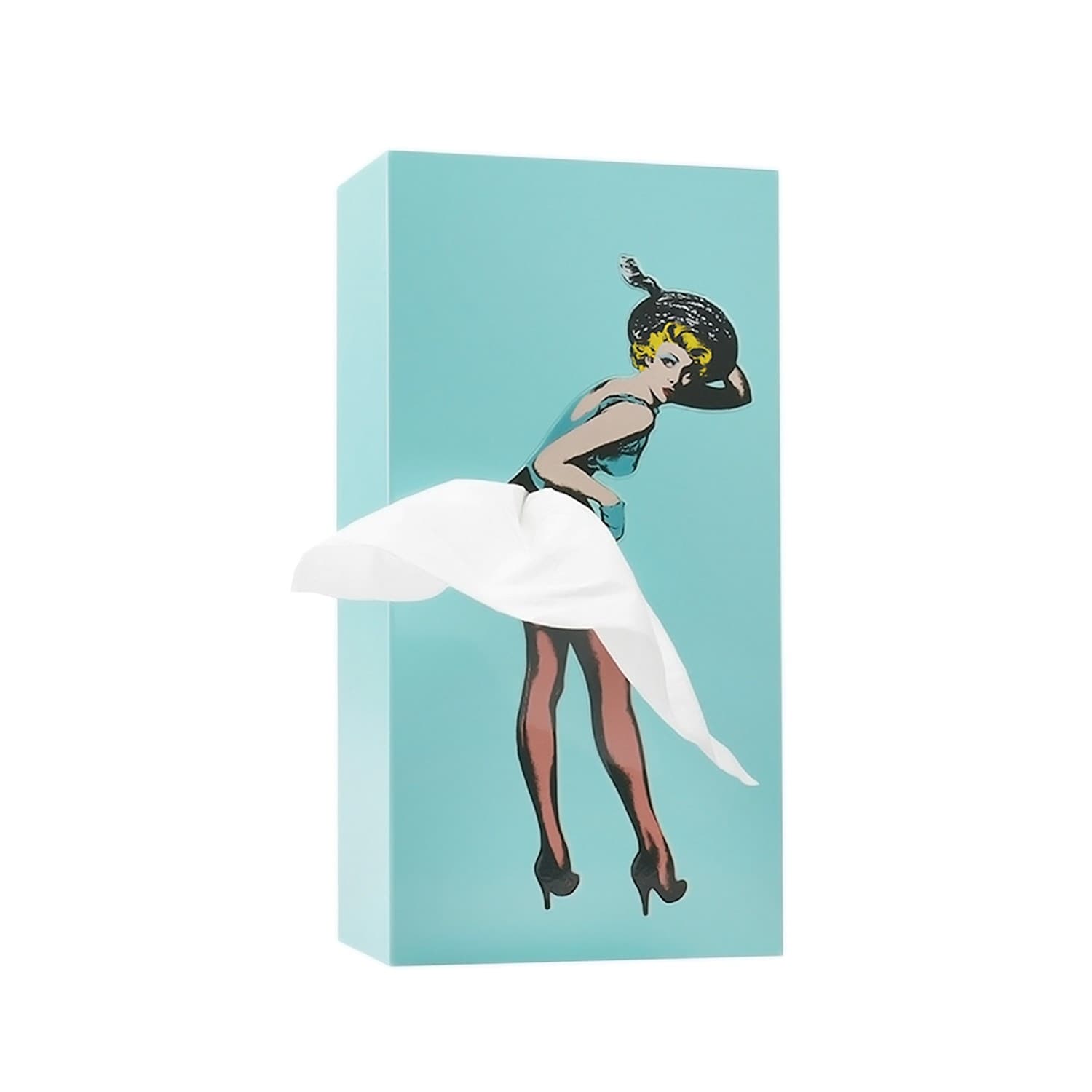 What On Earth Pin Up Girl Tissue Box Cover - Vintage Lady with Flying Skirt  Napkin Holder/Dispenser - Bed Bath & Beyond - 26972436