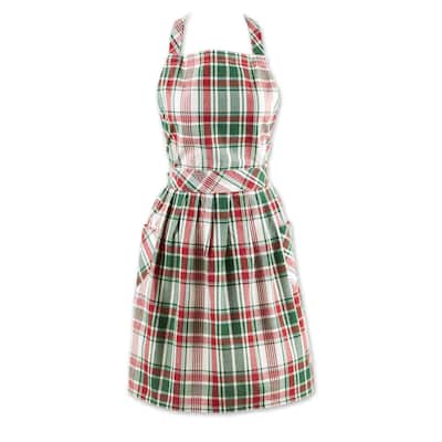 DII Yuletide Plaid Apron - Skirted Apron