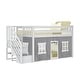 preview thumbnail 41 of 61, Max and Lily Twin over Twin Low Bunk Bed with Staircase and Curtains